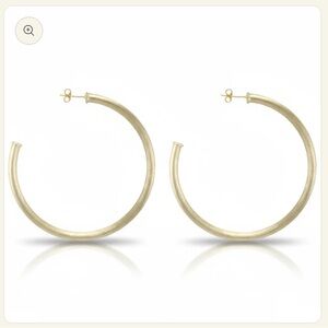 Sheila Fajl Everybody’s Favorite Hoop Brushed 18K Gold Plated Earrings 2.5”